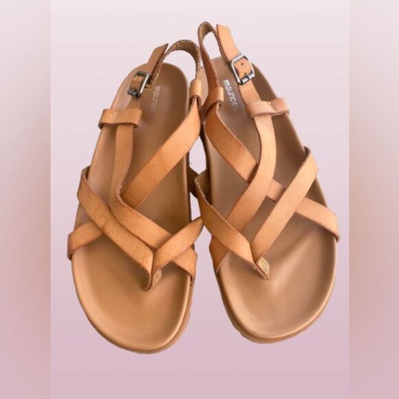 Maurices Shoes - Maurices Comfort Strappy Leather Sandals Size 8.5